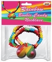 Rainbow Boob Candy Necklace for Bachelor & LGBT Bachelorette Parties